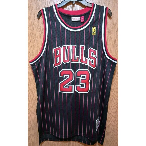 Mitchell & Ness Other - Michael Jordan (Mitchell & Ness)-(Bulls)-(Jersey)-(Black)-(Stripe)-(XL)-$100.00